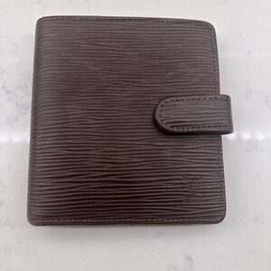 LOUIS VUITTON EPI leather organizer wallet in chocolate brown